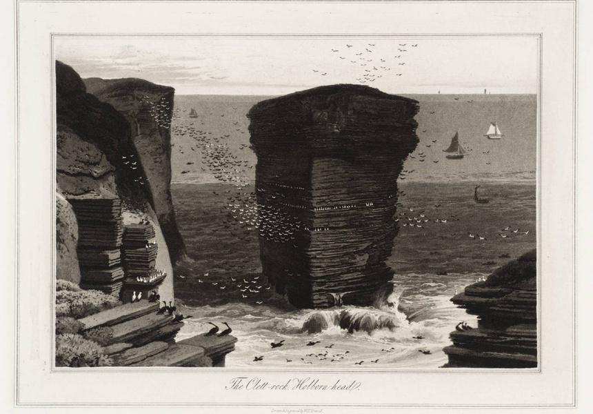 William Daniell, The Clett-rock, Holborn-head Date not known. Image Courtesy of Tate. On show at Tate Britain