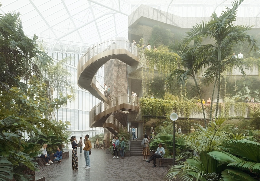 Render of Barbican Renewal project courtesy of Kin Creatives