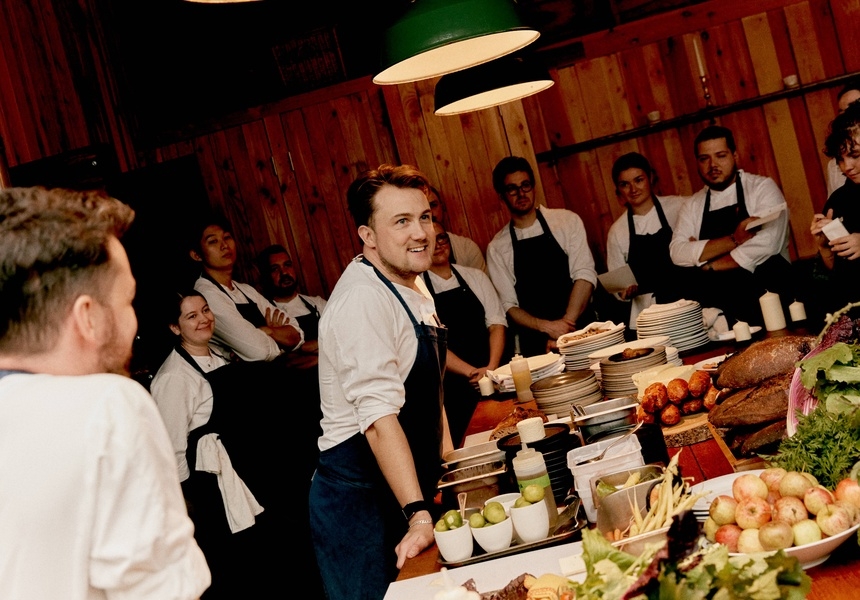 Tomos Parry and his team at Fforest