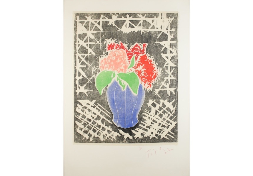 William Tillyer: York Vases - The Jacobson Vase, 1981. Woodblock. LOPF 2026: Jacobson Graphics, STAND S12