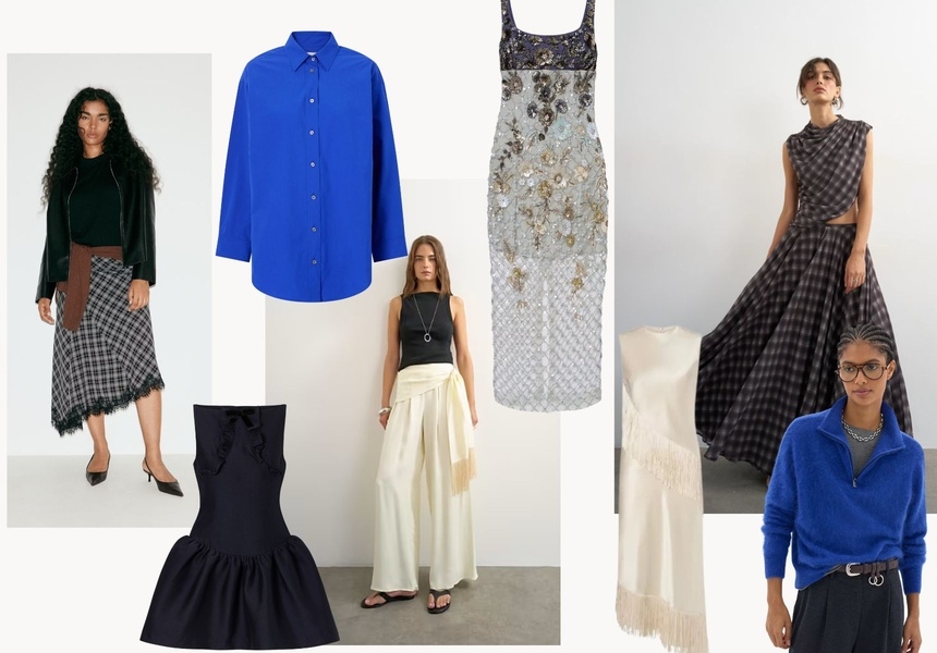 L-R: Mango, Agolde, Malina, Juliet Dunn, Malina, Topshop, M&S