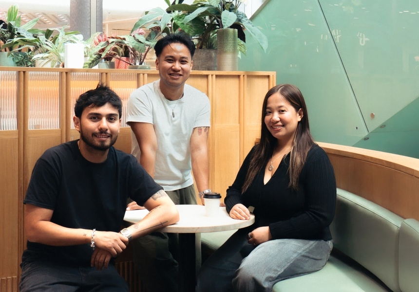 L-R: Joseph Andal, Adrian Kyle Felipe, Florence Mae Maglanoc