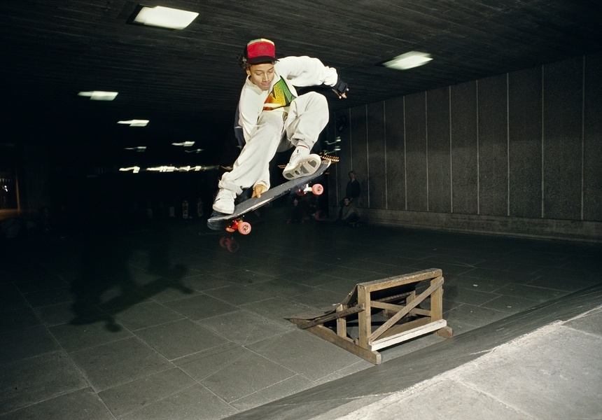 Skate 50. 1989 ©Tim Leighton Boyce, Curtis McCann Southbank. Photo courtesy The Read and Destroy Archive