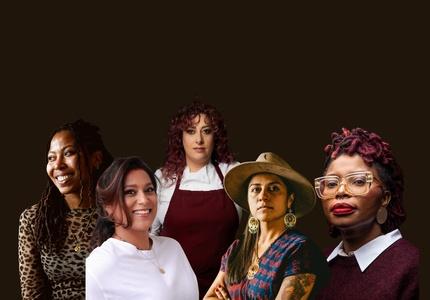 L-R: Keshia Sakarah, Sabrina Gidda, Ayesha Kalaji, Adriana Cavita, Maria Bradford